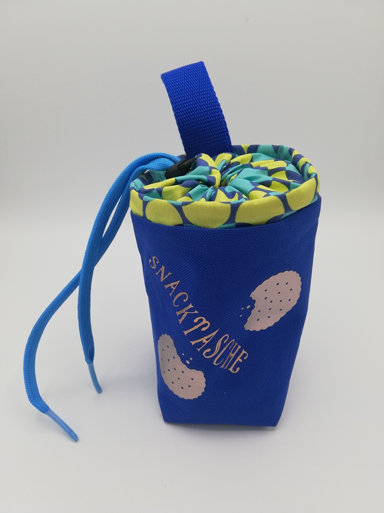 Futterbeutel "Snacktasche" blau/gelb