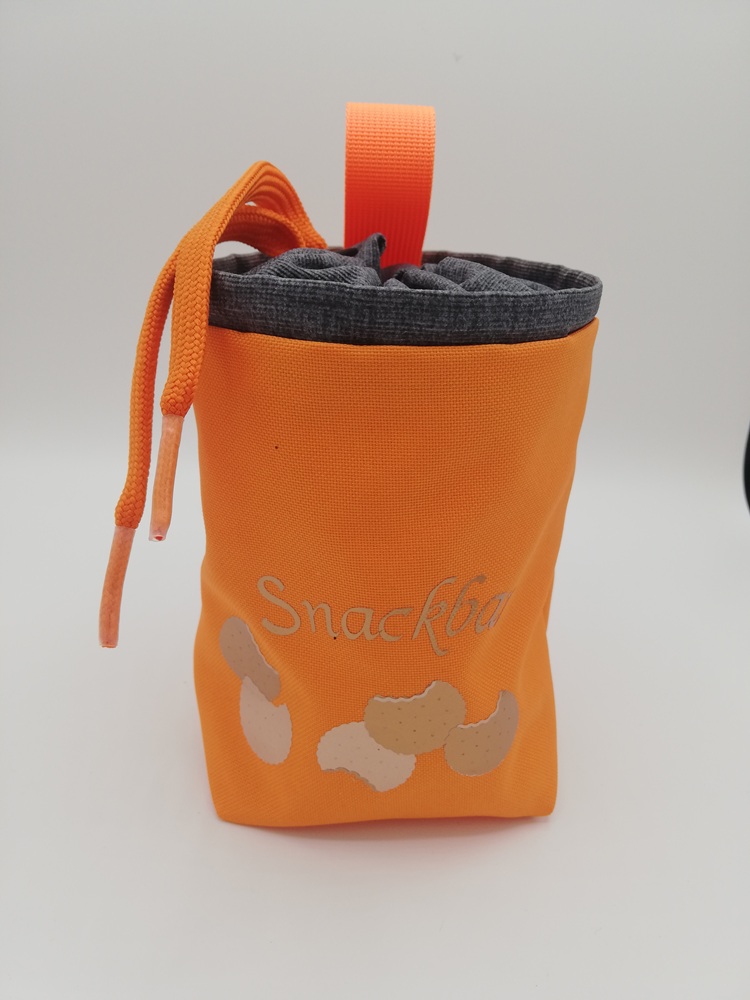 Futterbeutel "Snackbar" orange/grau