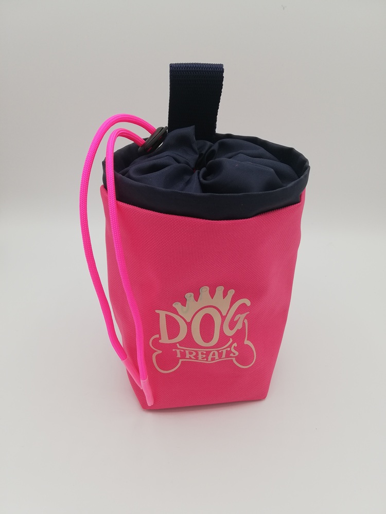 Futterbeutel "Dog Treats" Pink/blau