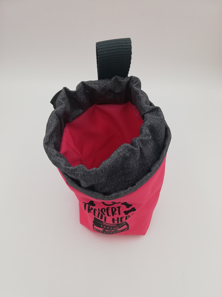 Futterbeutel "Insert Treat Here" pink/grau – Bild 2