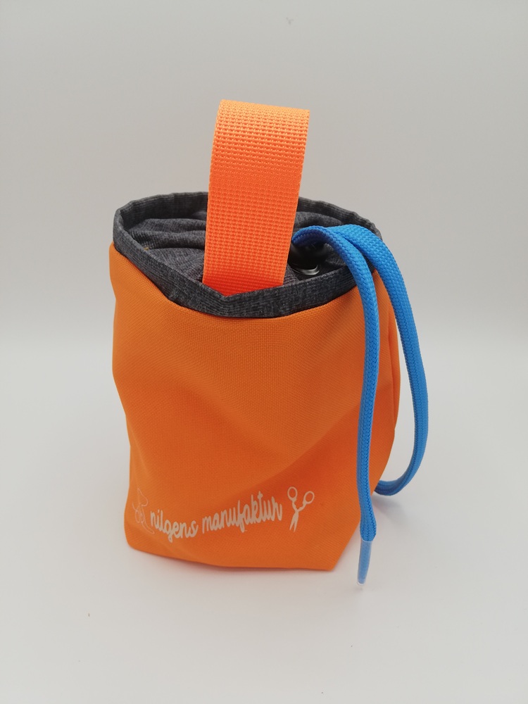 Futterbeutel "Bulldog" orange/grau/blau – Bild 3