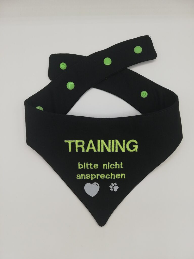 Hundehalstuch " Bitte nicht ansprechen" Gr. L