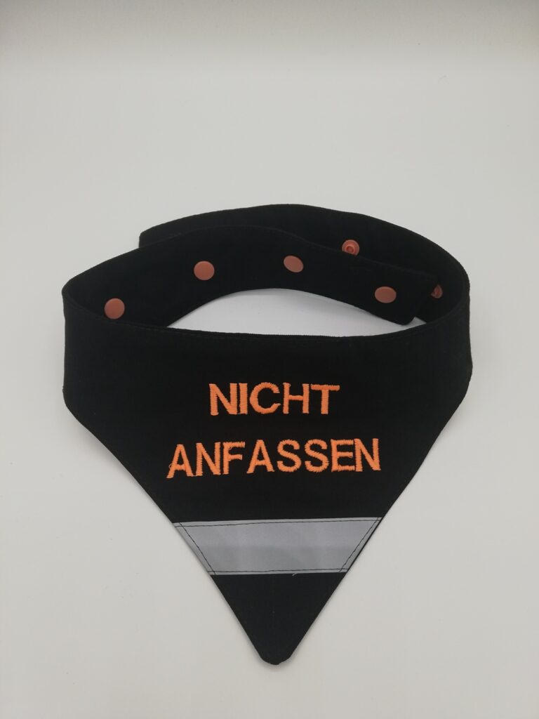 Hundehalstuch " Nicht anfassen" Gr. L