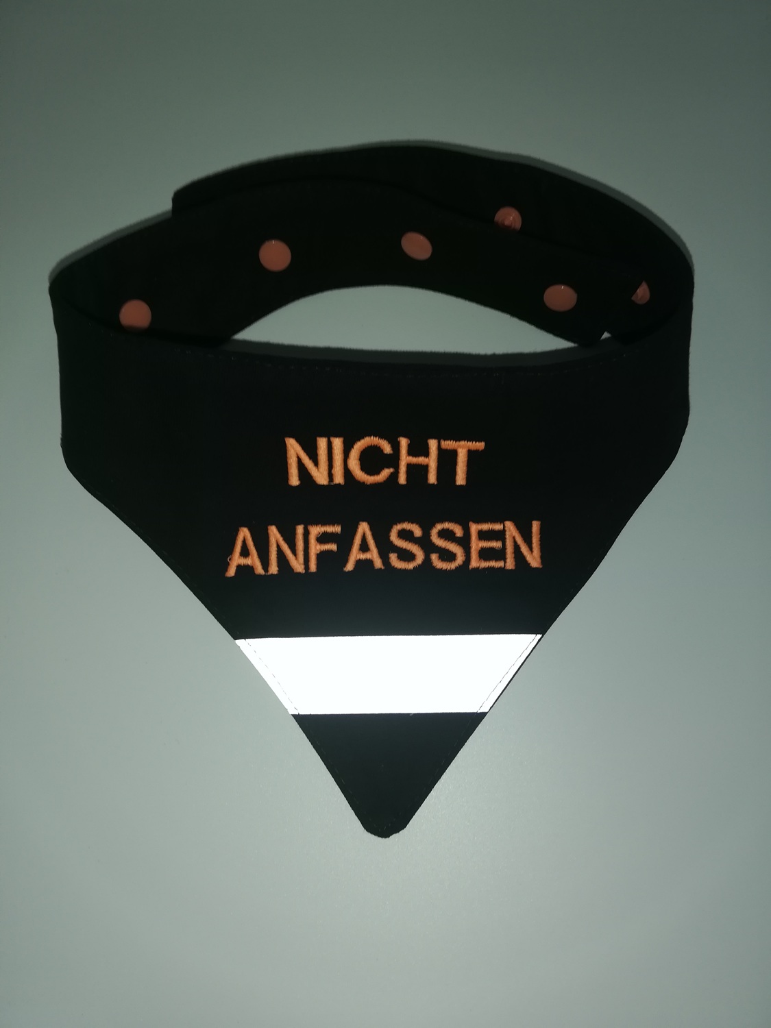 Hundehalstuch " Nicht anfassen" Gr. L – Bild 2