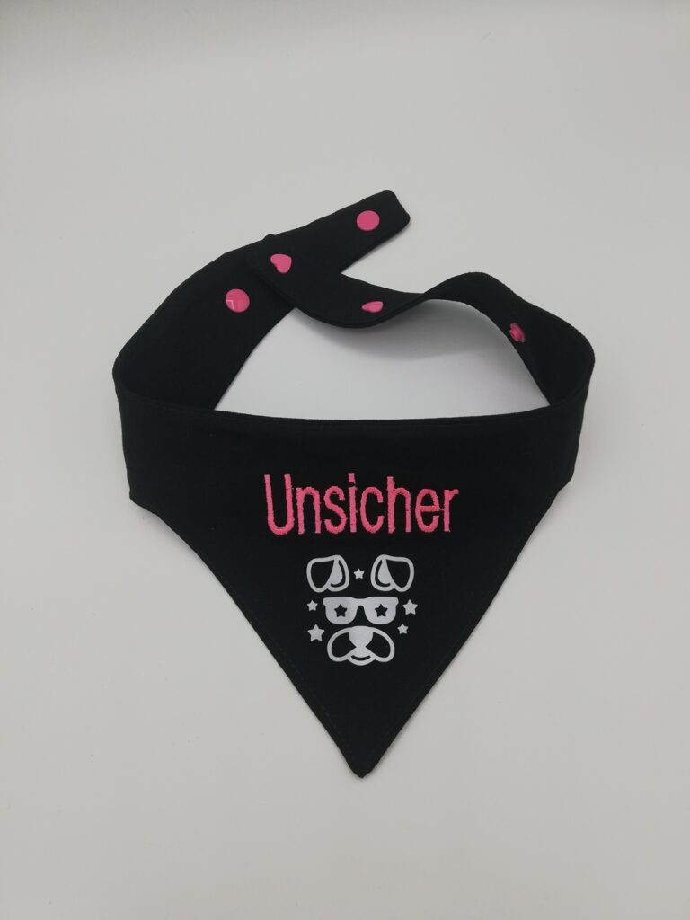Hundehalstuch " Unsicher" Gr. M