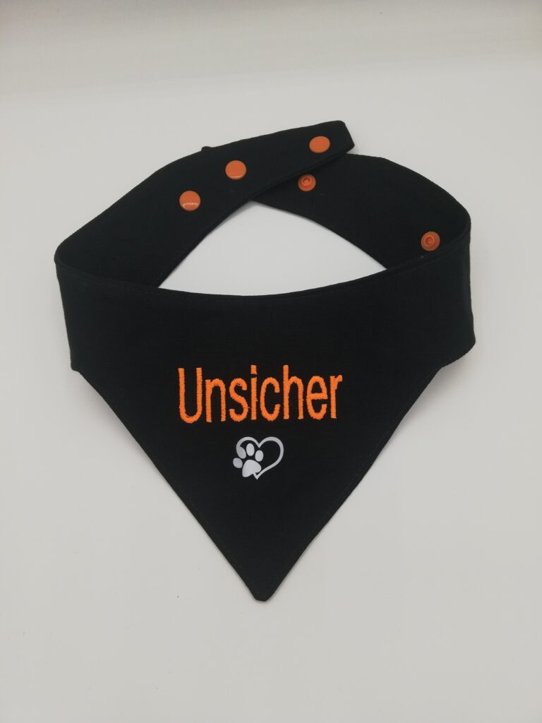 Hundehalstuch " Unsicher" Gr. M