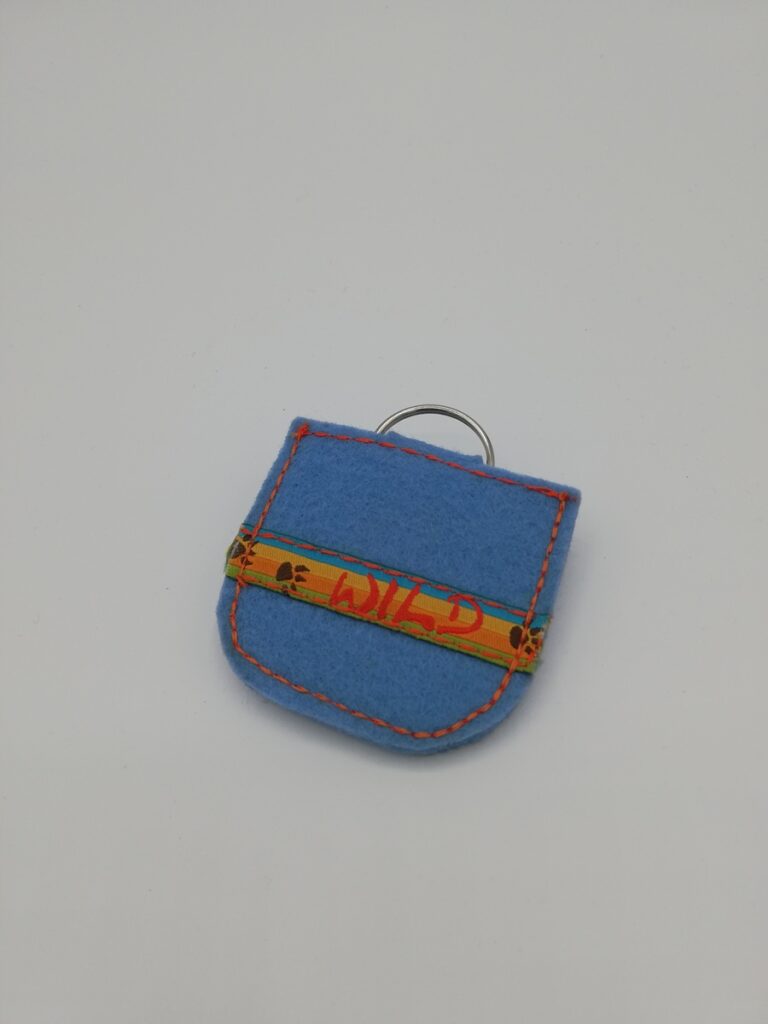 Antiklimpertäschchen "wild" blau