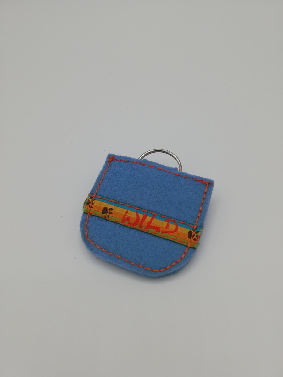 Antiklimpertäschchen "wild" blau