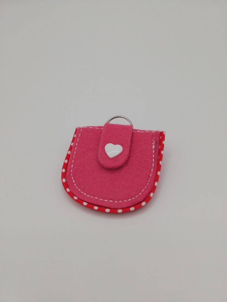 Antiklimpertäschchen "Punkte" rosa