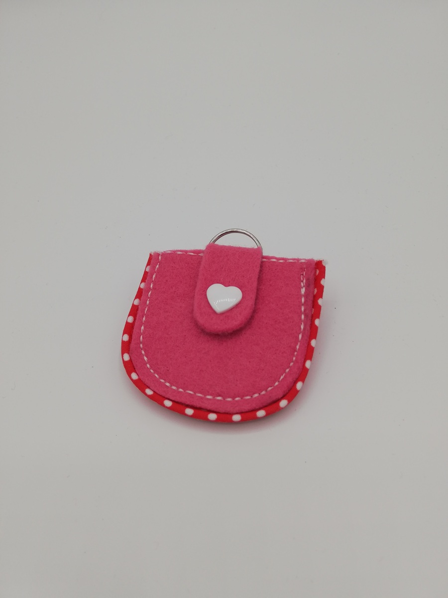 Antiklimpertäschchen "Punkte" rosa