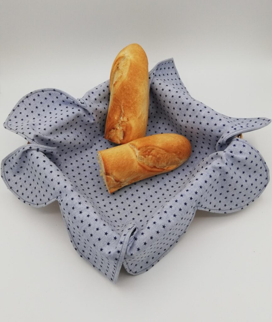 Brotkorbdeckchen "Stern" blau