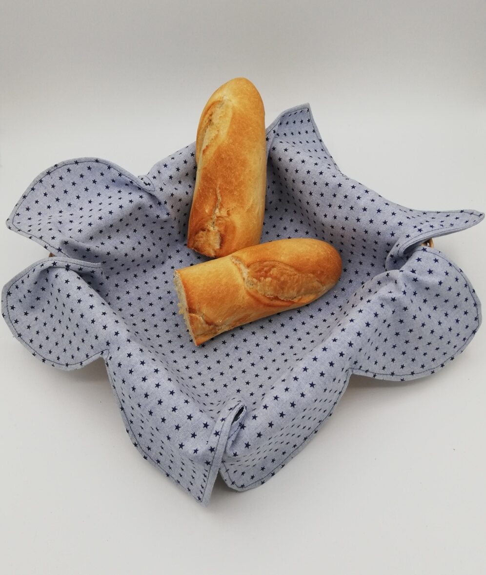 Brotkorbdeckchen "Stern" blau