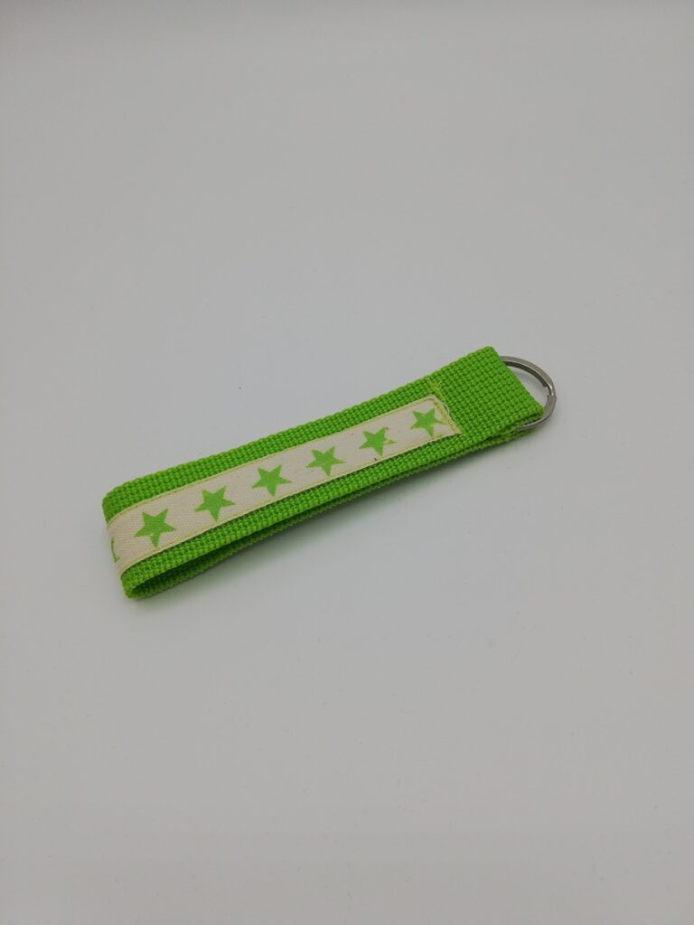 Schlüsselanhänger "Stern" neongrün